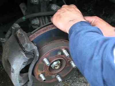 Brake discs being inspected